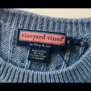 Vineyard Vines Cable-Knit Wool Sweater-Men’s Small